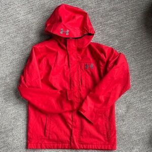 Under Armour Kids Red Hooded Rain Jacket